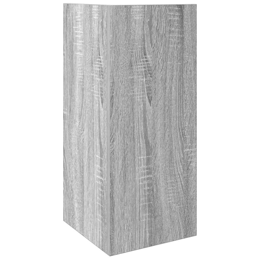 sidebord med hylde sonoma grå 25,5x27x60 cm