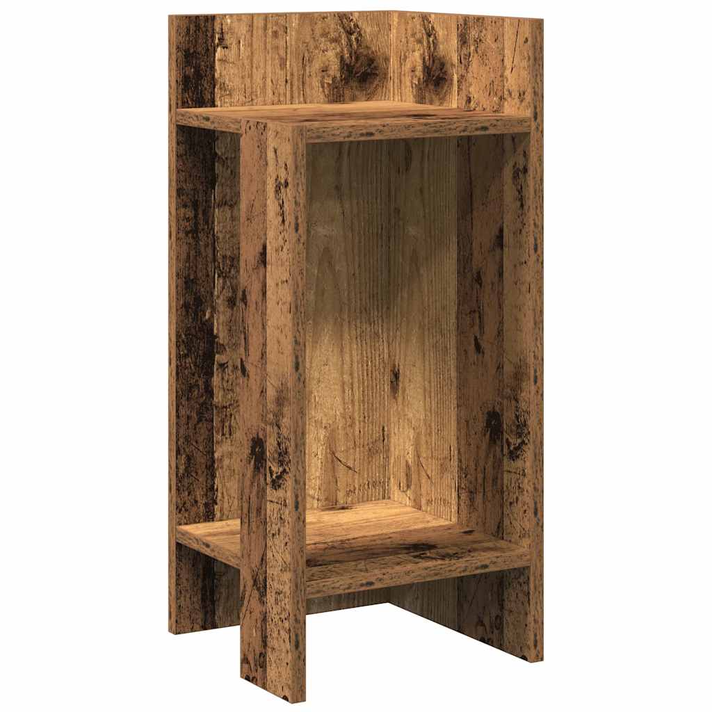 sidebord med hylde gammelt træ 25,5x27x60 cm