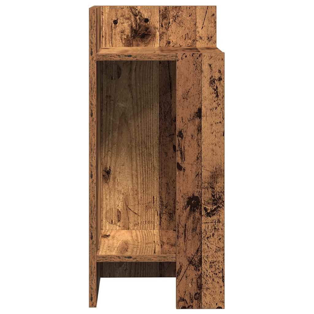 sidebord med hylde gammelt træ 25,5x27x60 cm