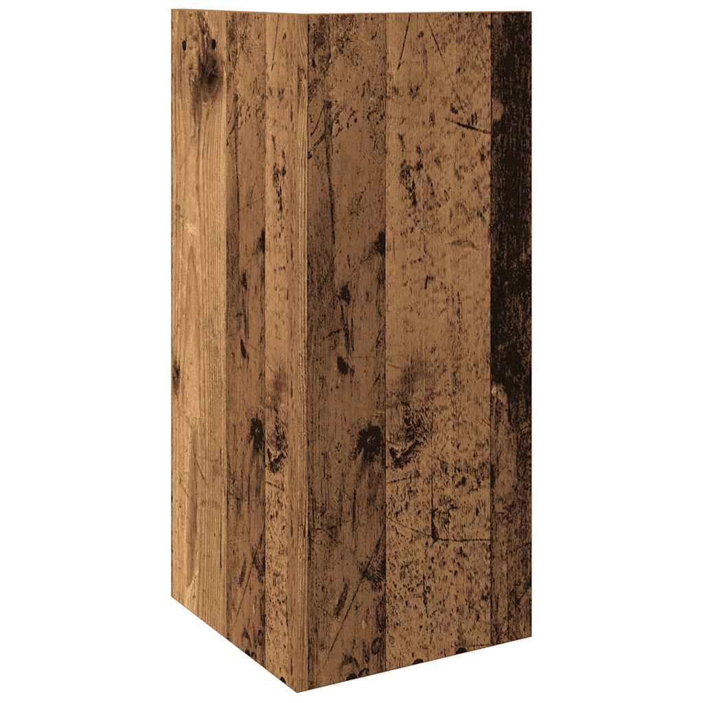 sidebord med hylde gammelt træ 25,5x27x60 cm