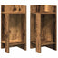 Sideborde 2 stk med reol gammelt træ 25,5x27x60 cm