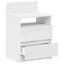 sengeborde 2 stk. med 2 skuffer 40x33x60 cm hvid