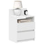 sengeborde 2 stk. med 2 skuffer 40x33x60 cm hvid
