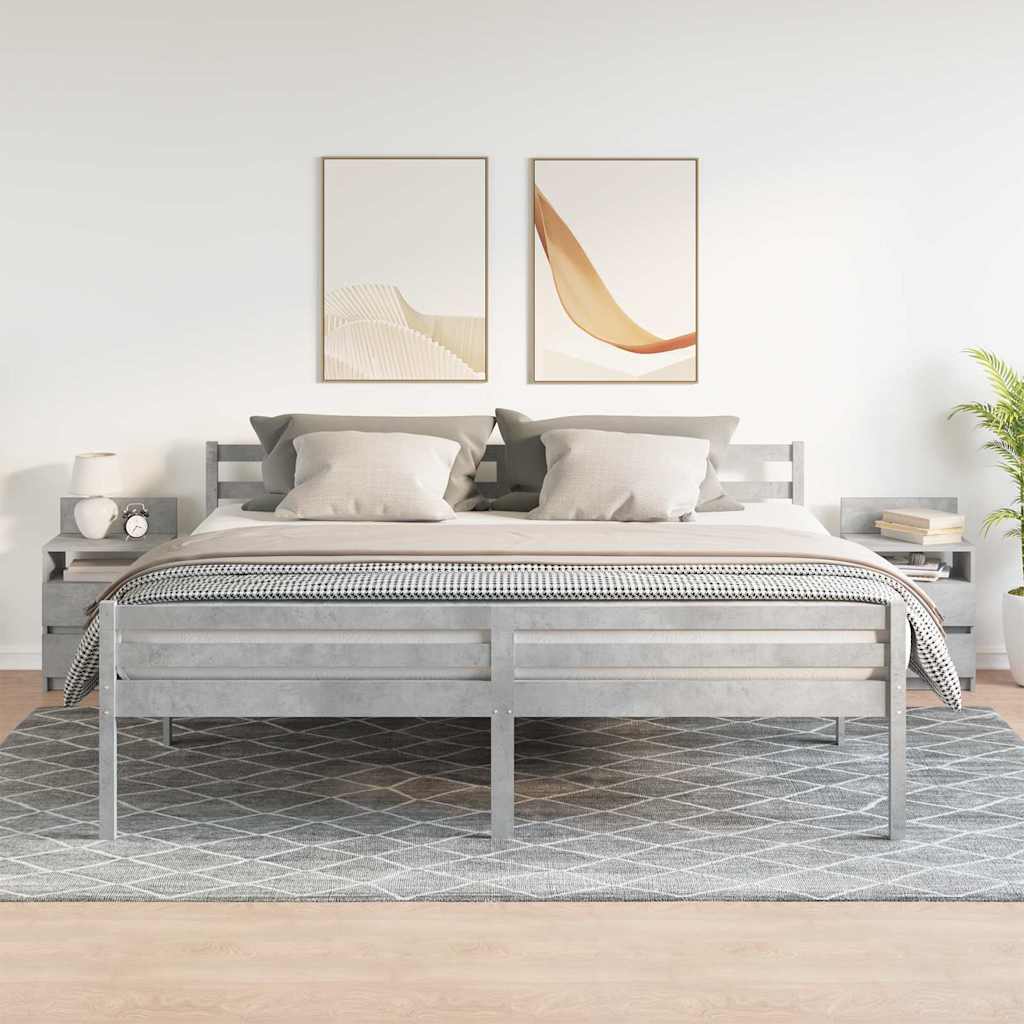 sengeborde 2 stk. med 2 skuffer 40x33x60 cm betongrå