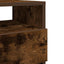 sengebord med 2 skuffer 40x33x60 cm røget egetræsfarve