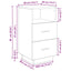 sengebord med 2 skuffer 36x36x68 cm sort