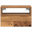 væghængt sengebord 45x26x28,5 cm antikt trælook