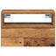 væghængte sengeborde 2 stk. 45x26x28,5 cm antikt trælook