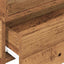 væghængte sengeborde 2 stk. 45x26x28,5 cm antikt trælook