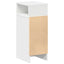 sengebord med skuffe 25x31x66 cm hvid