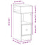 sengebord med skuffe 25x31x66 cm hvid