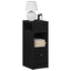 sengebord med skuffe 25x31x66 cm sort