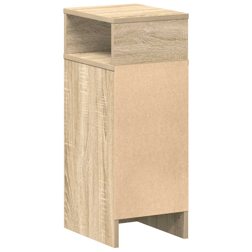 sengebord med skuffe 25x31x66 cm sonoma-eg