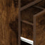 sengeborde 2 stk. med skuffe røget egetræsfarve 25x31x66 cm