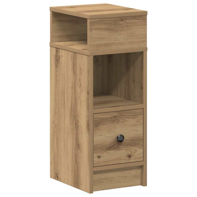 sengebord med skuffe 25x31x66 cm kunsteg