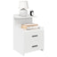 sengebord med 2 skuffer 40x36,5x62 cm hvid