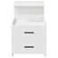 sengeborde 2 stk. med 2 skuffer hvide 40x36,5x62 cm