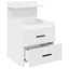 sengeborde 2 stk. med 2 skuffer hvide 40x36,5x62 cm