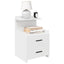 sengeborde 2 stk. med 2 skuffer hvide 40x36,5x62 cm