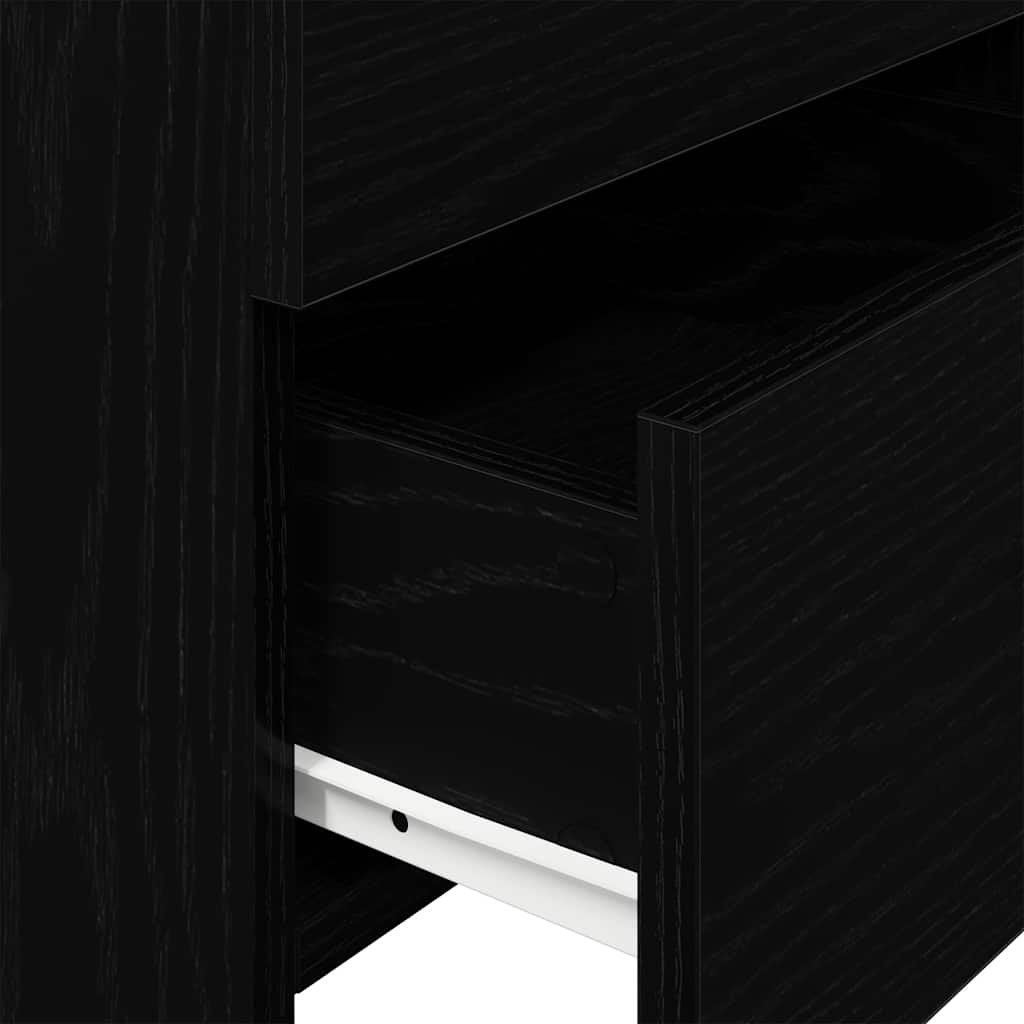 sengeborde 2 stk. med 2 skuffer sort 40x36,5x62 cm