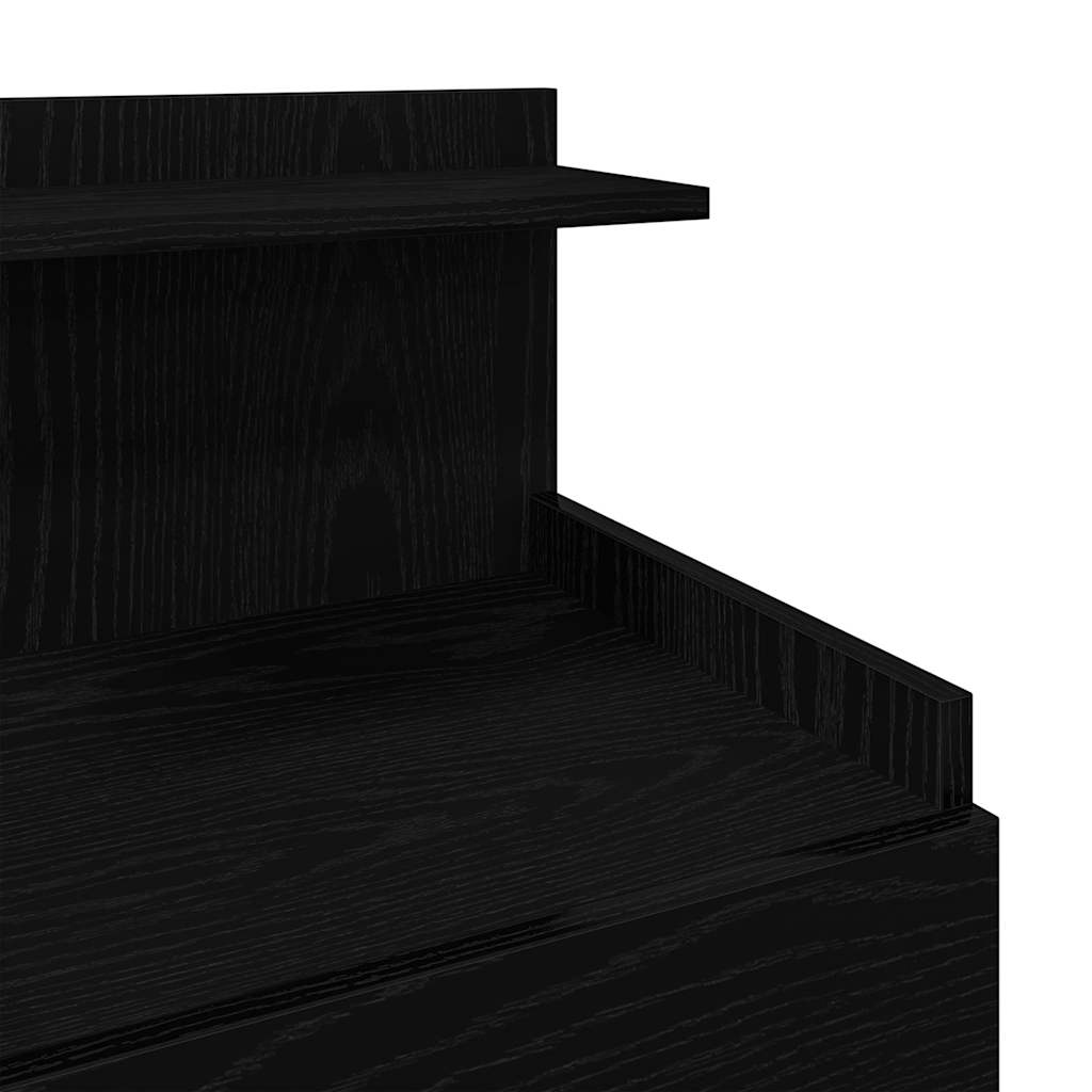 sengeborde 2 stk. med 2 skuffer sort 40x36,5x62 cm