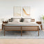 sengeborde 2 stk. med 2 skuffer brun eg 40x36,5x62 cm