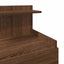 sengeborde 2 stk. med 2 skuffer brun eg 40x36,5x62 cm
