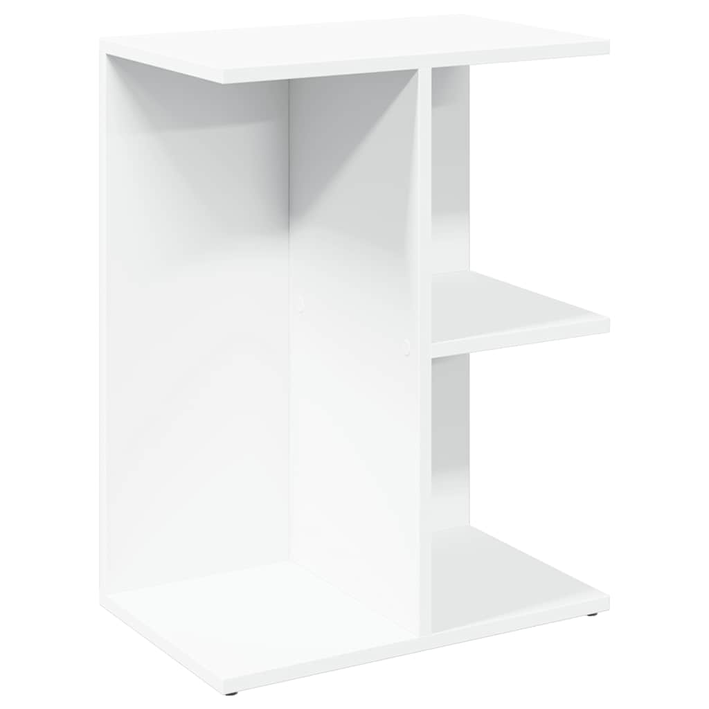 sengebord 46,5x29x61 cm konstrueret træ hvid