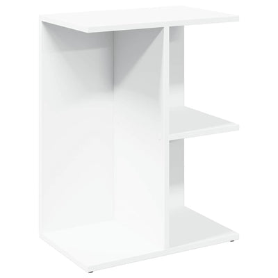sengebord 46,5x29x61 cm konstrueret træ hvid