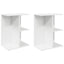 sengeborde 2 stk. 46,5x29x61 cm konstrueret træ hvid