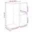 sengebord 46,5x29x61 cm konstrueret træ sort-eg