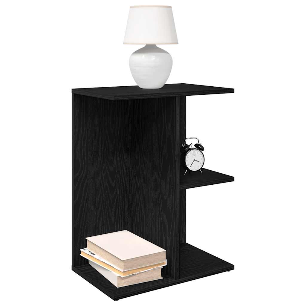 sengebord 46,5x29x61 cm konstrueret træ sort-eg billede