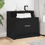 sengebord med skuffe 51x31x47 cm sort-eg