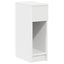 sengebord med skuffe 20x36x60 cm hvid
