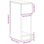 sengebord med skuffe 20x36x60 cm sonoma-eg