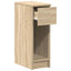 sengeborde med skuffe 2 stk. 20x36x60 cm sonoma-eg