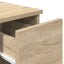 sengeborde med skuffe 2 stk. 20x36x60 cm sonoma-eg