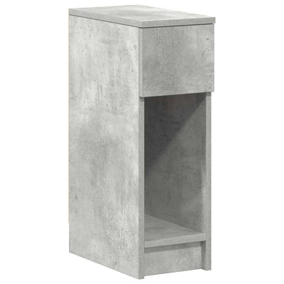 sengebord med skuffe 20x36x60 cm betongrå