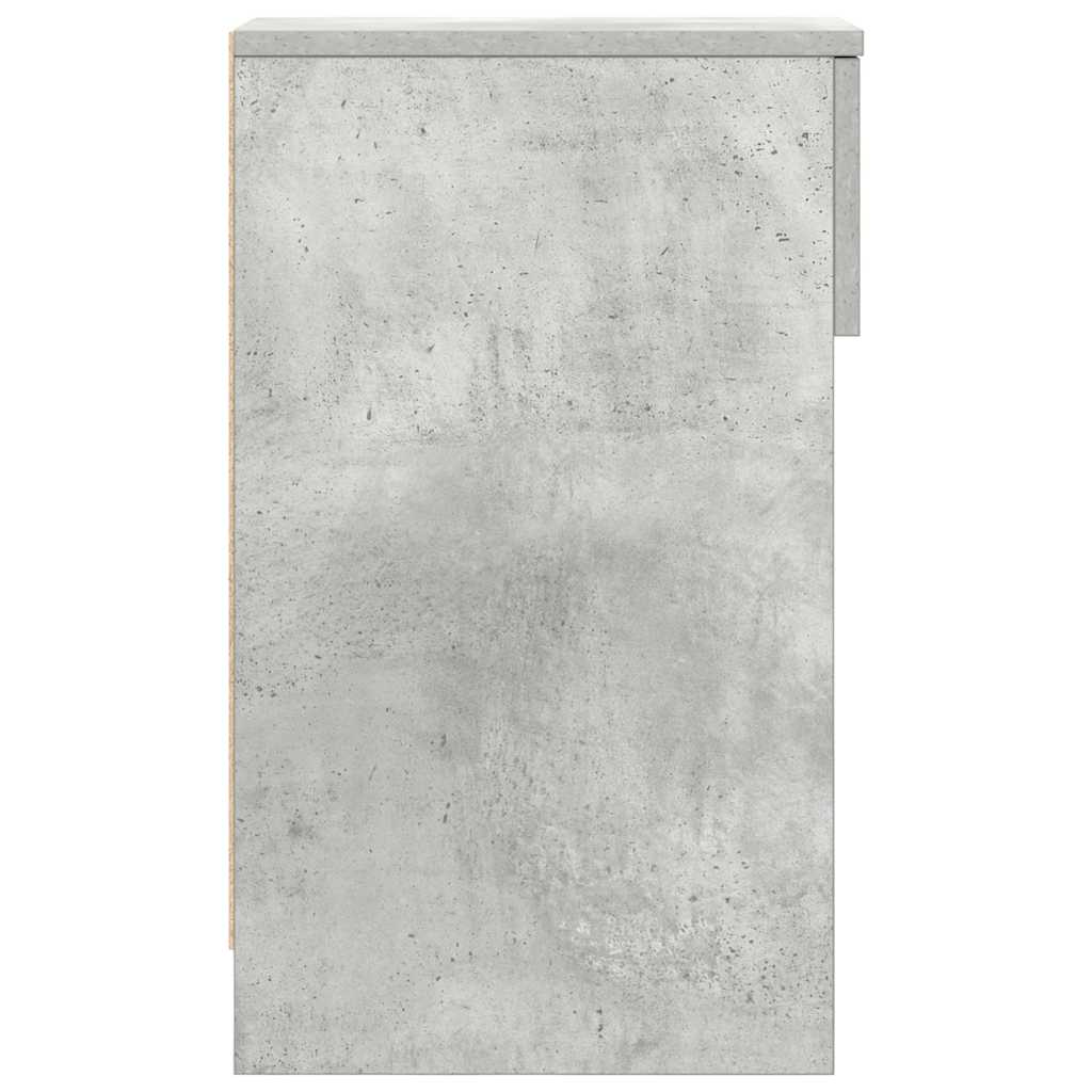 sengebord med skuffe 20x36x60 cm betongrå