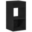 sengebord med skuffe 35x34x66,5 cm sort-eg