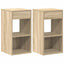 sengeborde med skuffe 2 stk. 35x34x66,5 cm sonoma-eg