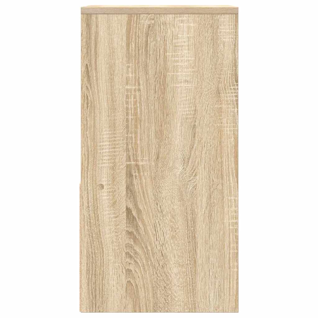 sengeborde med skuffe 2 stk. 35x34x66,5 cm sonoma-eg