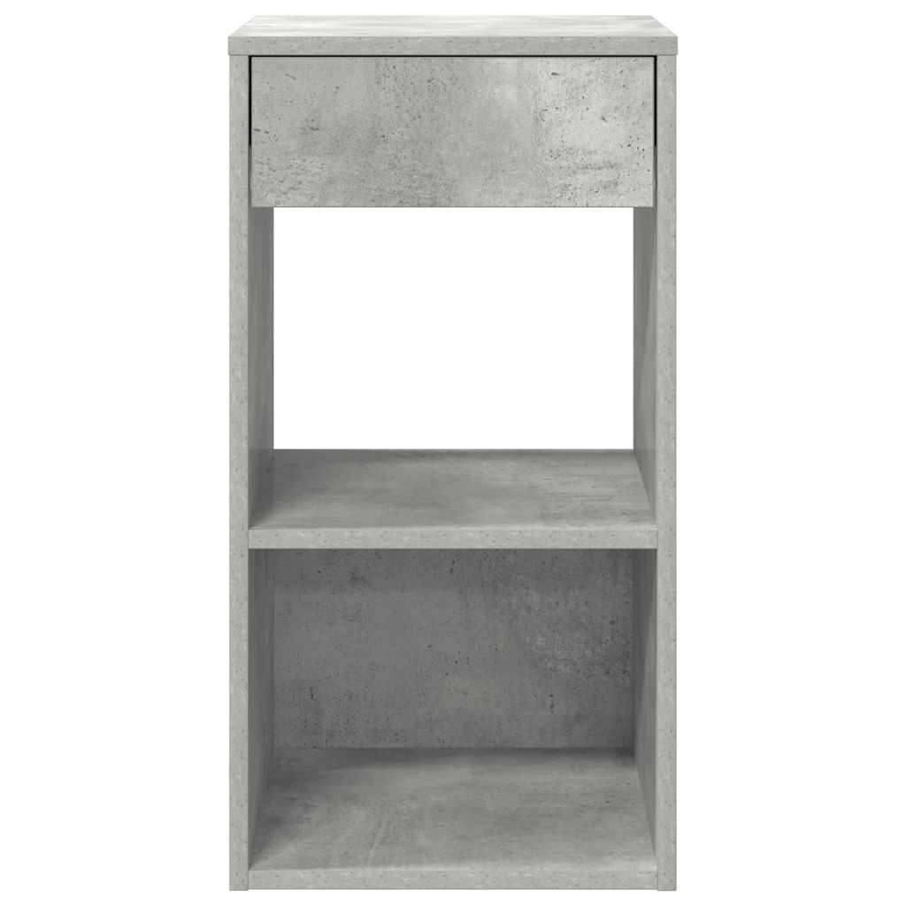 sengebord med skuffe 35x34x66,5 cm betongrå