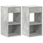 sengeborde med skuffe 2 stk. 35x34x66,5 cm betongrå