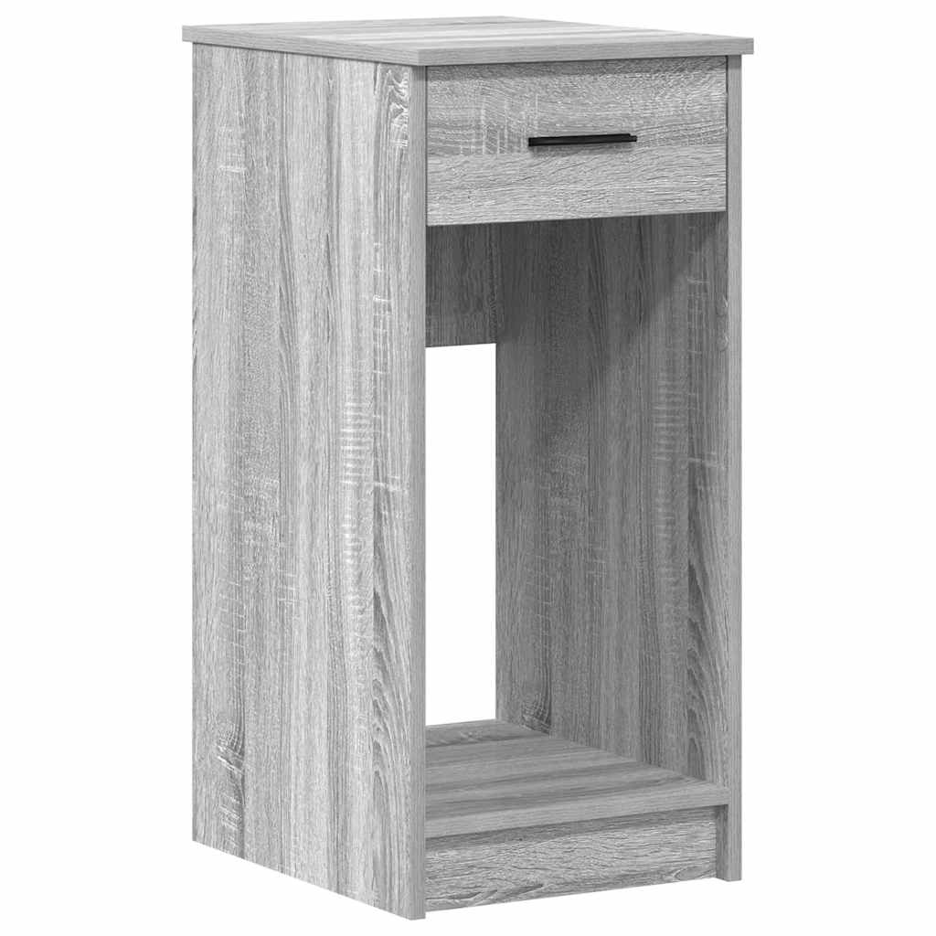 computertårnstativ med skuffe 35x45x77 cm grå sonoma-eg