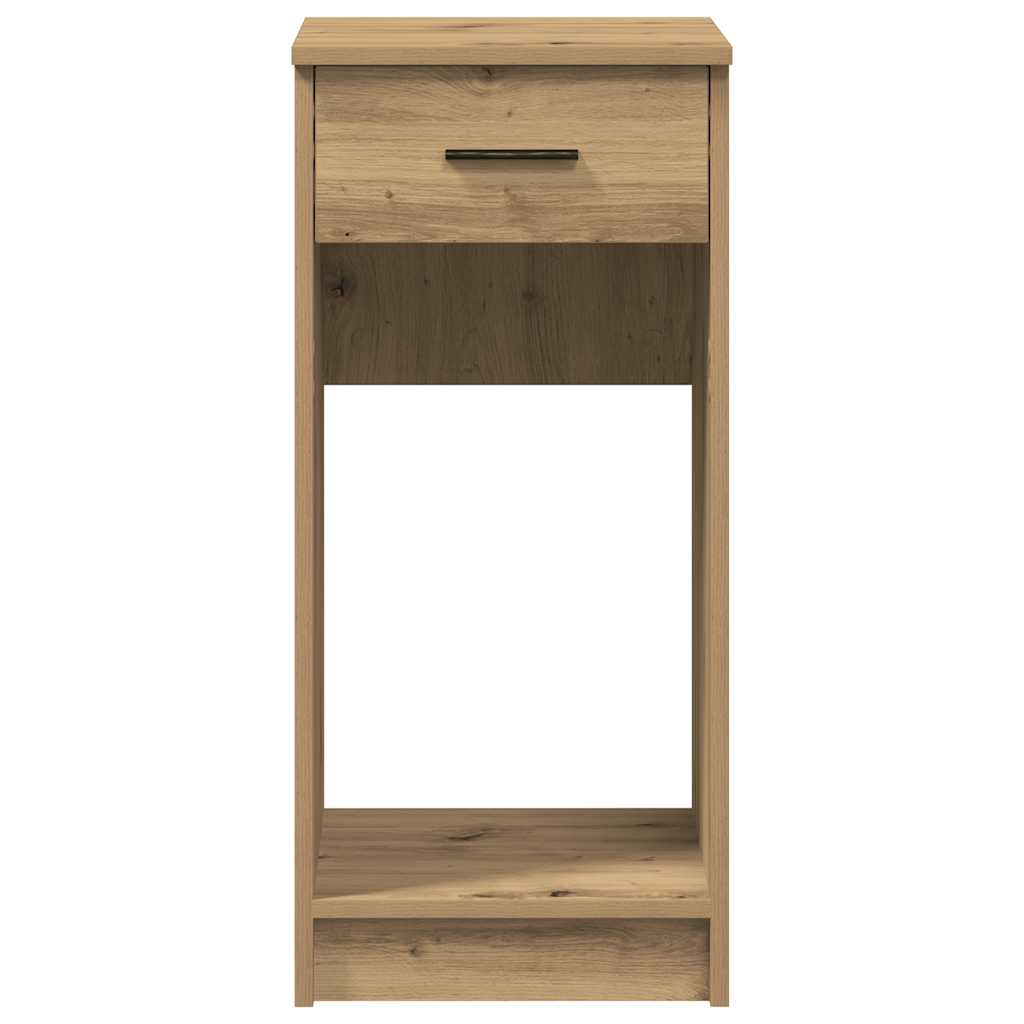 computertårnstativ med skuffe 35x45x77 cm egetræsfarvet