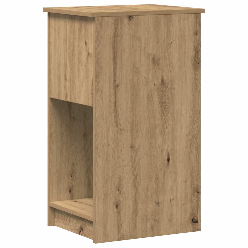 computertårnstativ med skuffe 35x45x77 cm egetræsfarvet