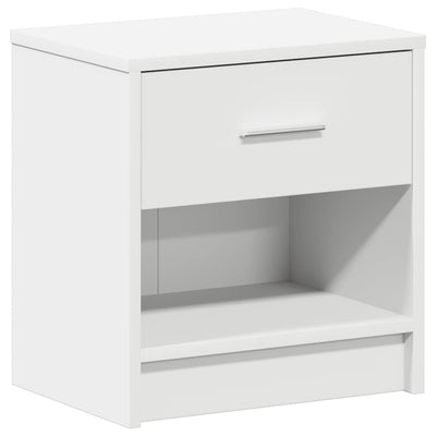 sengebord med skuffe 39x28x41 cm hvid