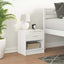 sengebord med skuffe 39x28x41 cm hvid