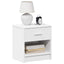 sengeborde 2 stk. med skuffe 39x28x41 cm hvid